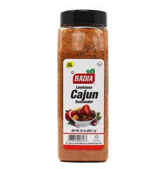 Badia Louisiana Cajun Seasoning bottle adds smoky depth to meats
