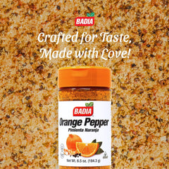 Badia Orange Pepper Seasoning on a chicken grill plate for flavorful meals.