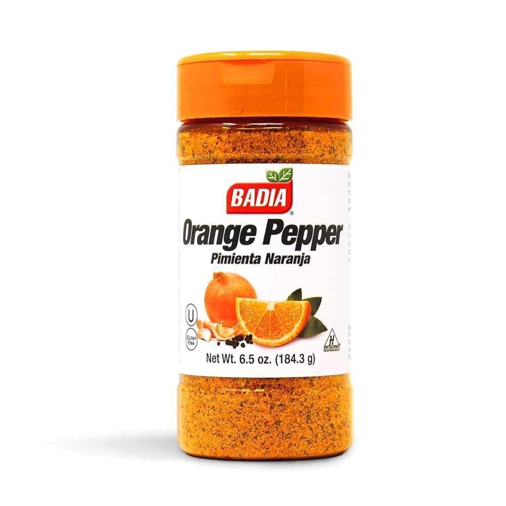 Badia Orange Pepper Seasoning pack shot shows versatile kitchen staple.