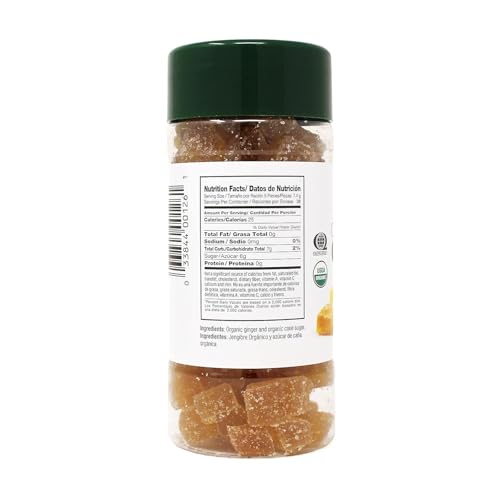 Badia crystallized ginger chunks offer a chewy, flavorful snacking option.