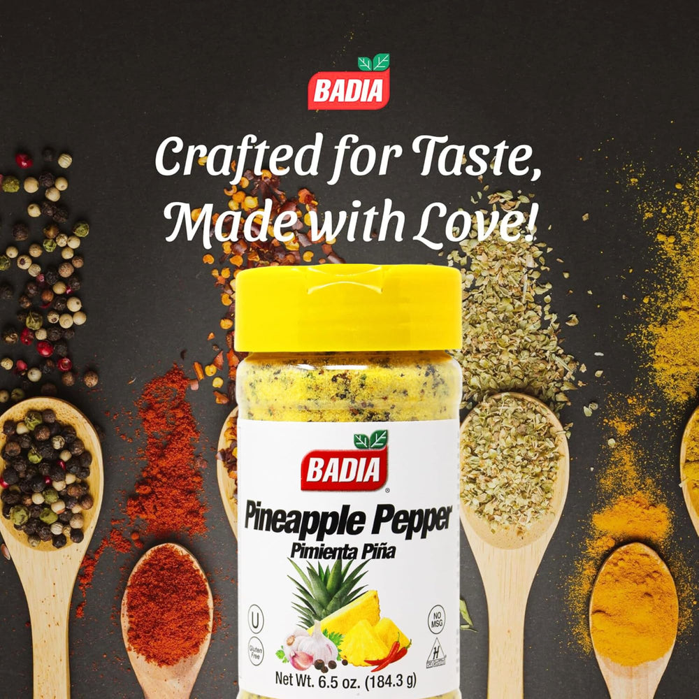 Badia Pineapple Pepper Seasoning over vegetables to brighten roasting