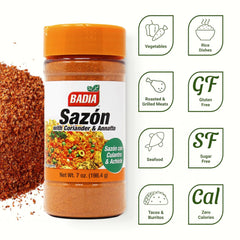 Beans simmered with Badia Sazón for richer color and taste.