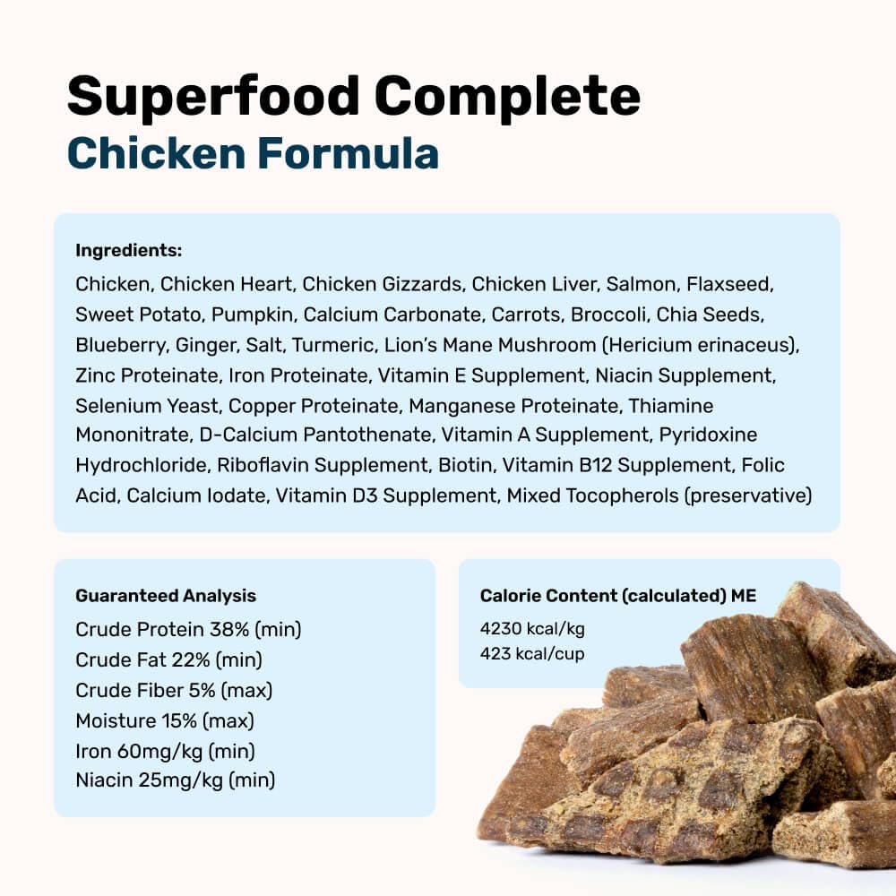 BADLANDS RANCH 87% chicken and organ meat close-up—protein-rich ingredients.