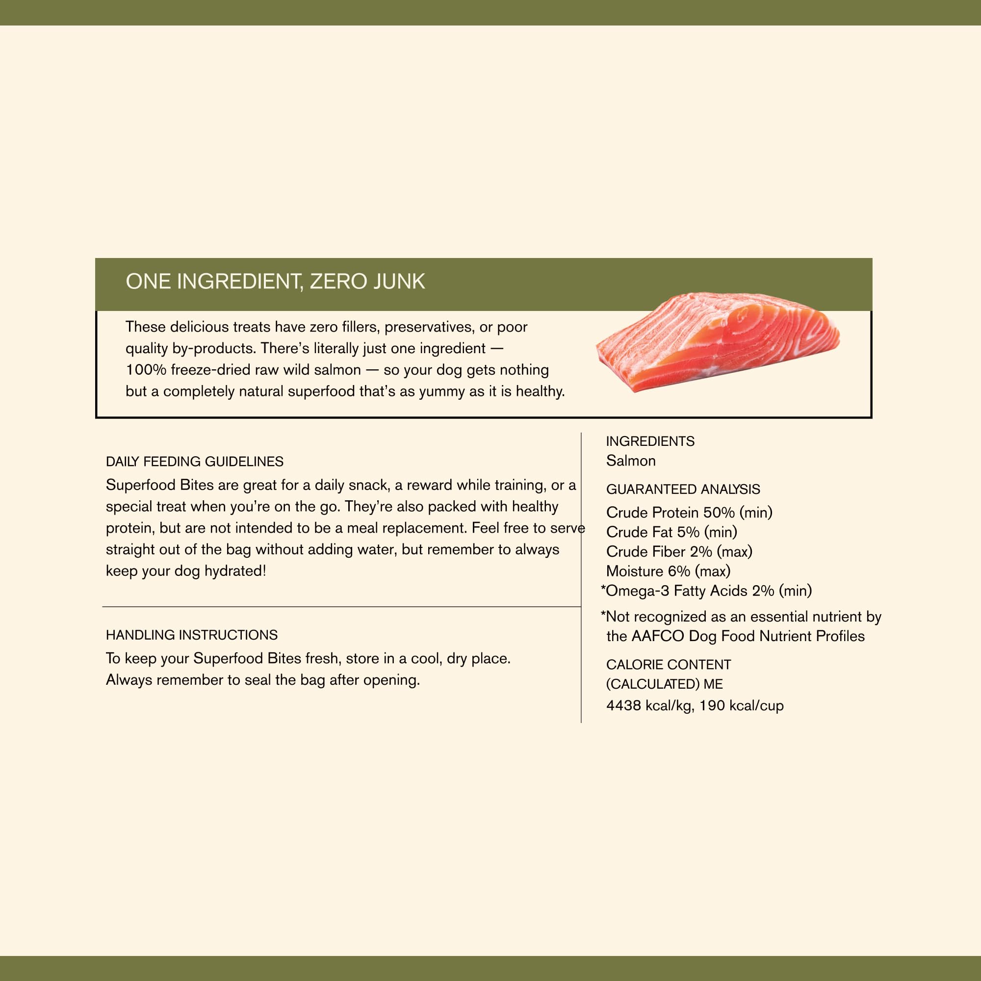 Freeze-dried salmon pieces from BADLANDS RANCH ready for high-protein snacks.