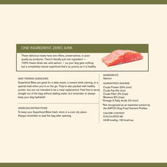 Freeze-dried salmon pieces from BADLANDS RANCH ready for high-protein snacks.