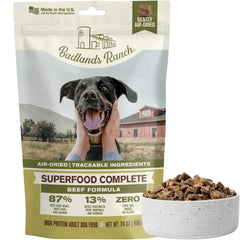BADLANDS RANCH bag front image showing premium dog food packaging and daily nutrition