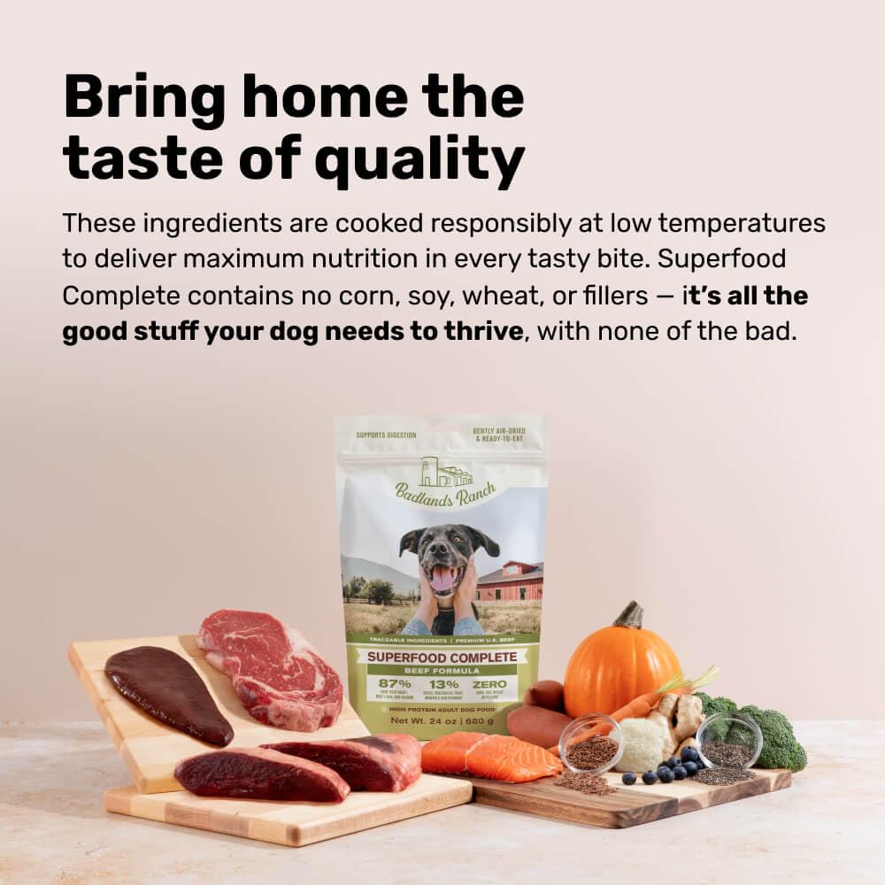 Badlands Ranch serving-size measure shows simple weight-based portions