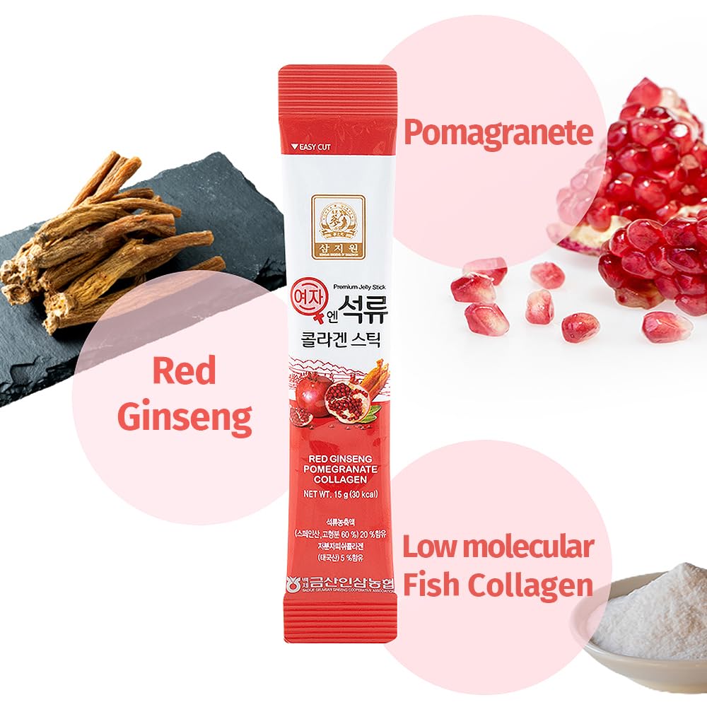 Baekje Geumsan jelly stick features pomegranate concentrate flavor