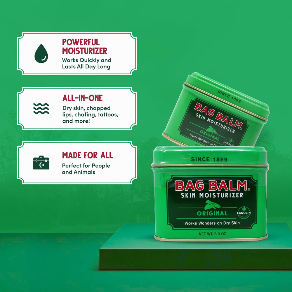 Bag Balm soothes chapped lips with gentle care.