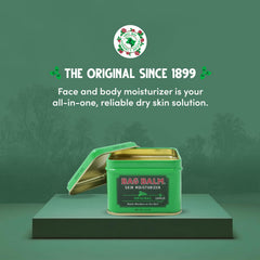 Bag Balm face-application demonstrates daily facial hydration with unscented formula.