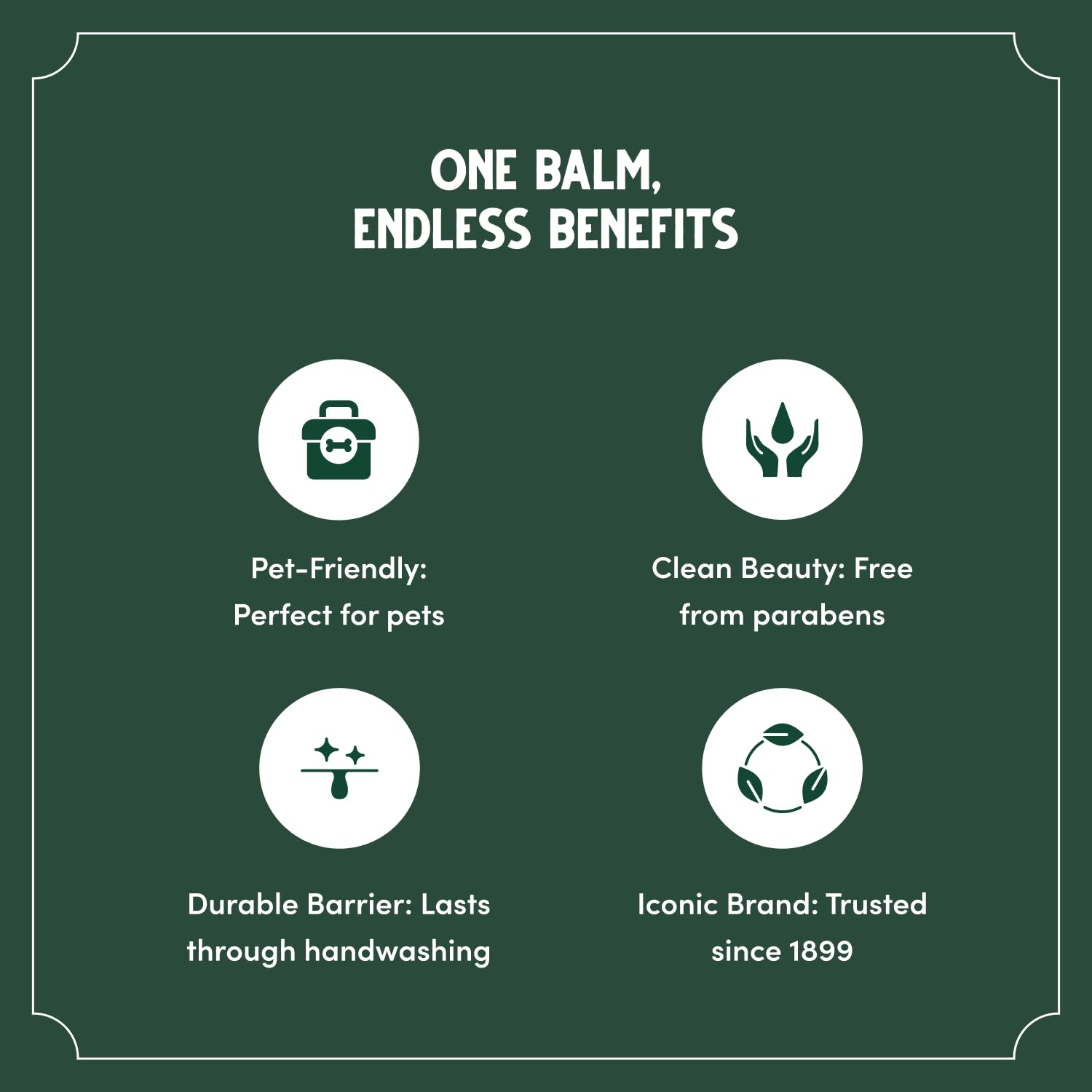 Bag Balm fragrance-free formula highlights simple ingredients for gentle care.