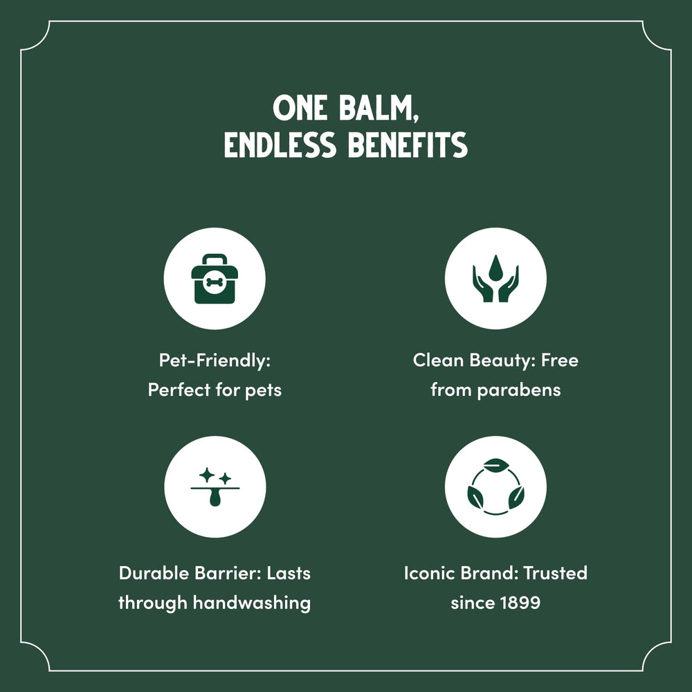 Bag Balm fragrance-free formula highlights simple ingredients for gentle care.