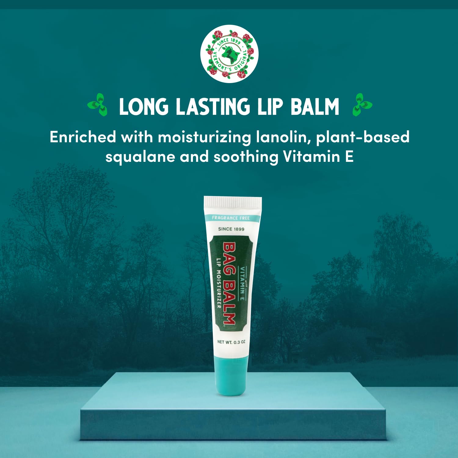 Bag Balm lip balm tube closeup shows smooth moisturizing texture.