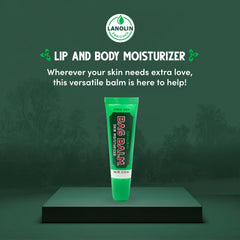 Bag Balm lip balm applicator demonstrates easy use on dry lips.