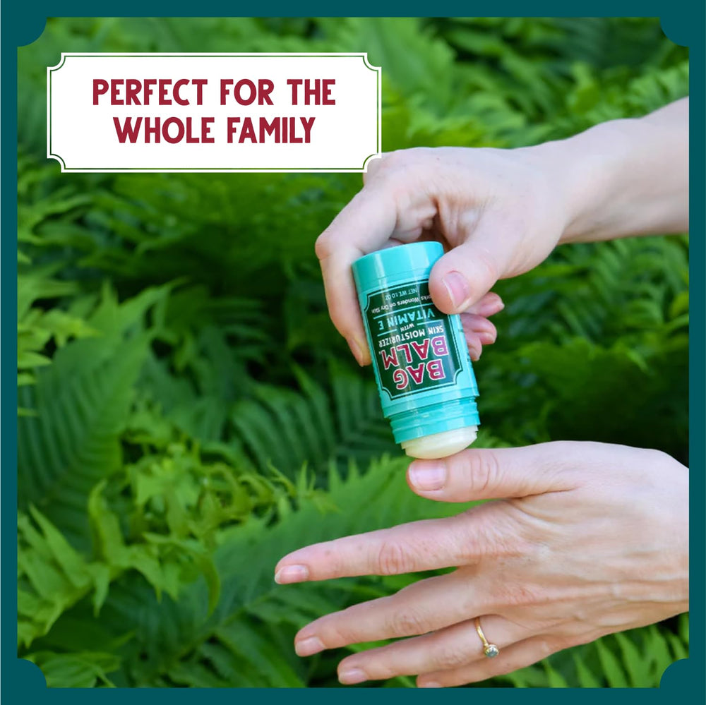 Bag Balm paraben-free logo emphasizes clean, simple skincare.