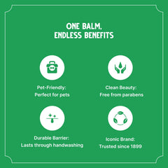 Bag Balm paw pad close-up highlights gentle hydration for rough surfaces.