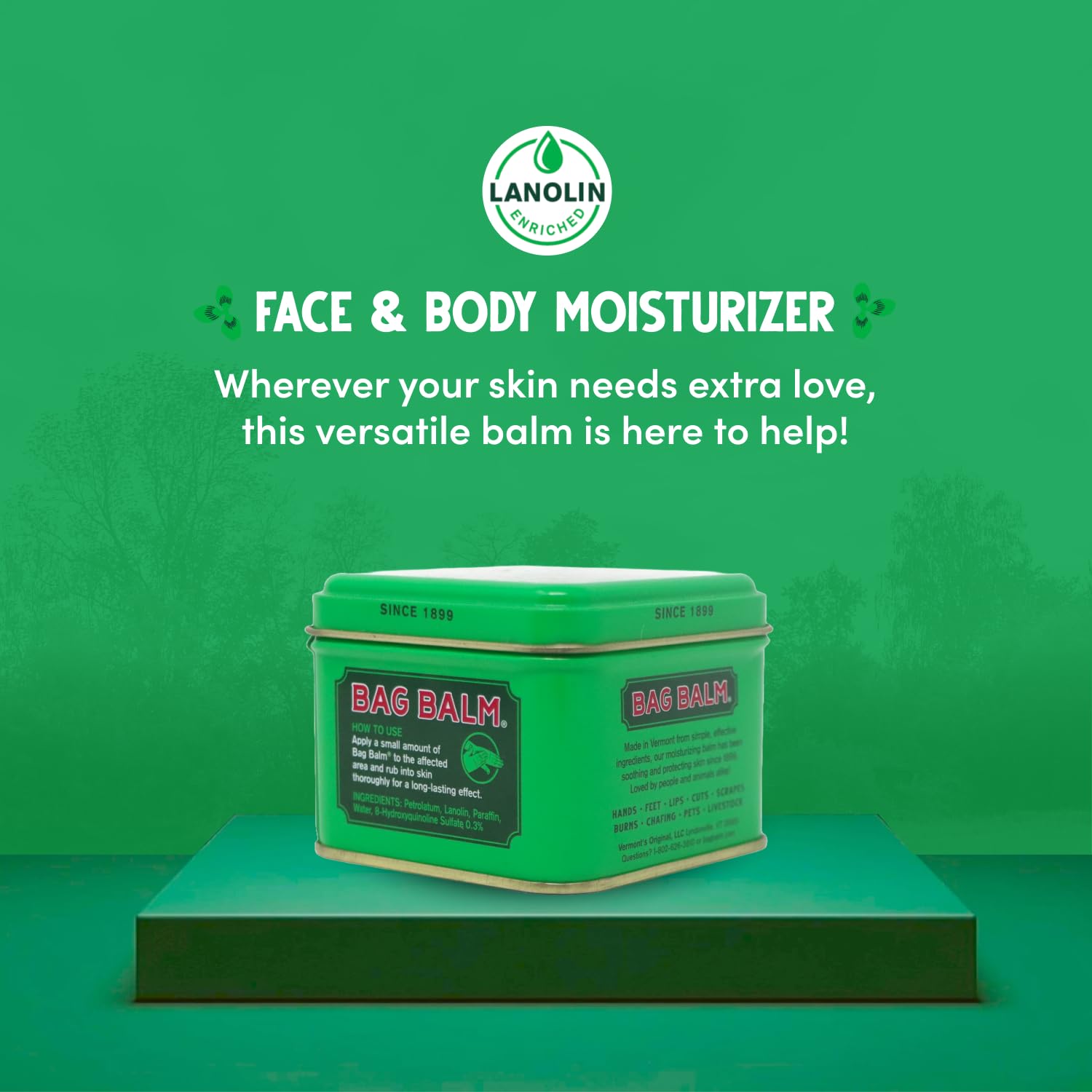 Bag Balm for tattoo care keeps skin moisturized.
