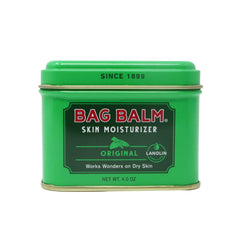 Bag Balm Vermont Original jar shows the classic tin for full-body hydration.