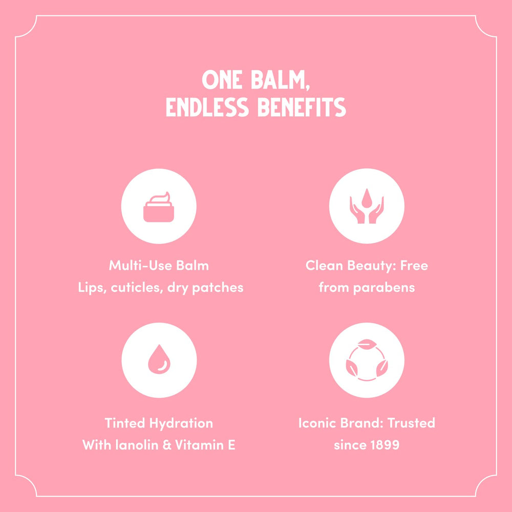 Bag Balm vitamin E ingredients emphasize hydration support for lips.