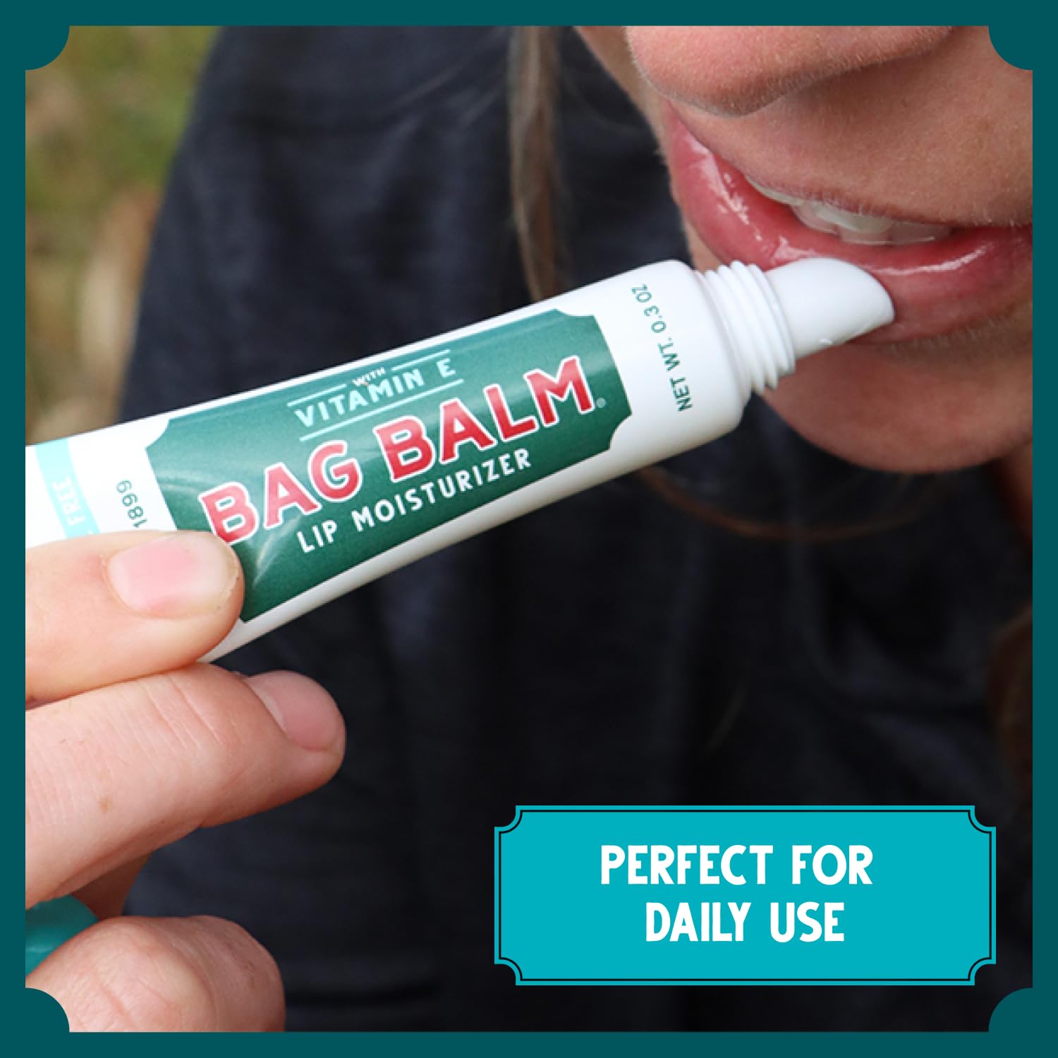 Bag Balm winter lips nourishment in windy conditions.