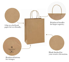 BagDream blank kraft bags ready for logos and personal branding.