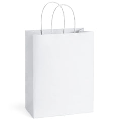 BagDream white gift bags with handles for classy, reusable gift presentation.