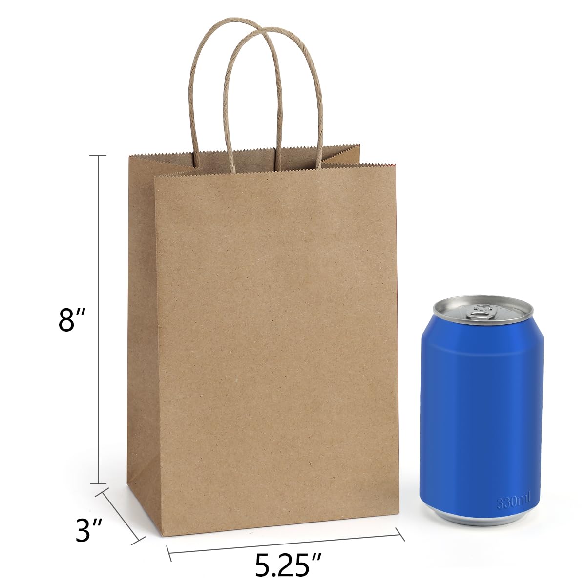 BagDream kraft paper bags with handles ready for retail use