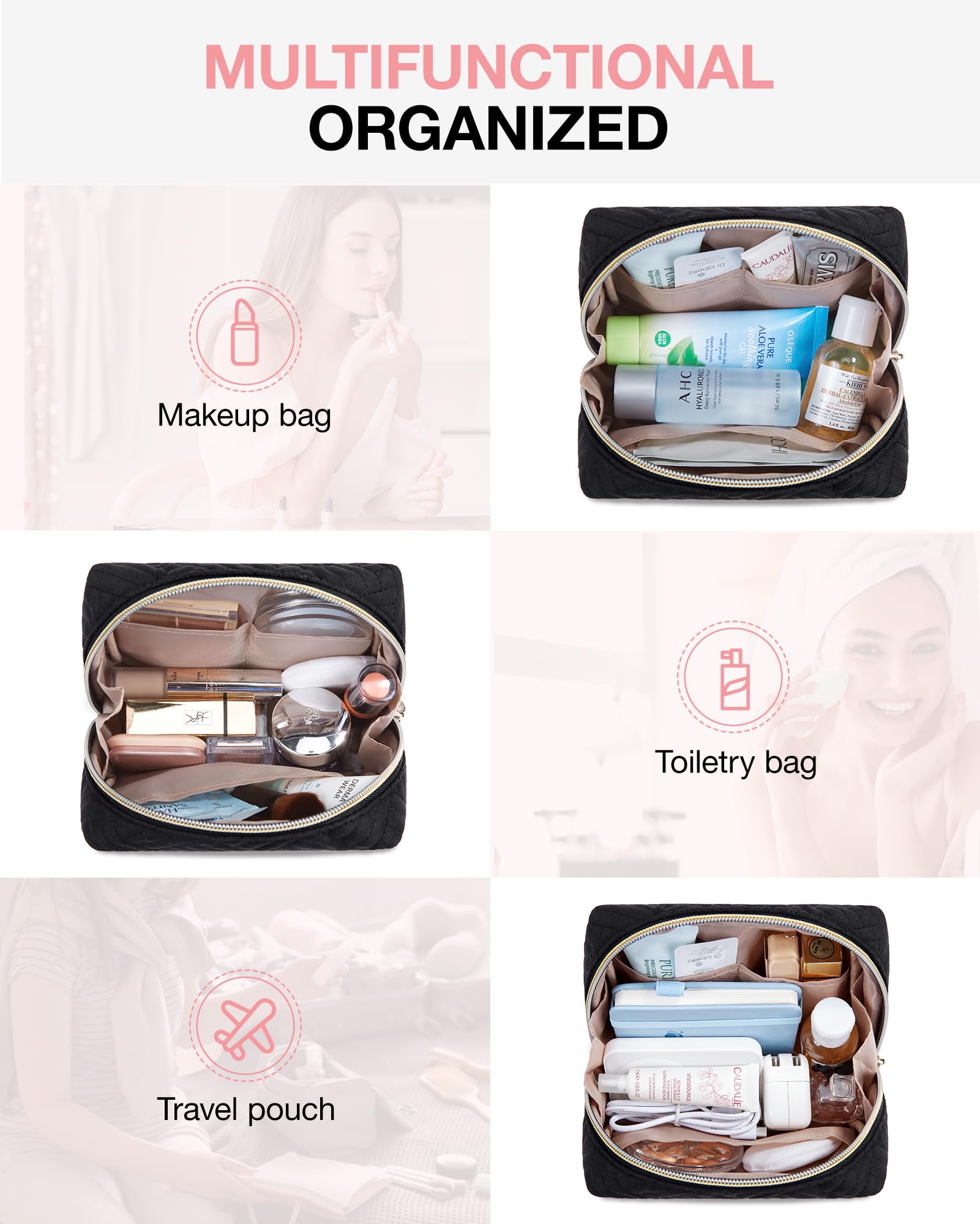 BAGSMART gift-ready cosmetic bag suitable for travelers and organizers.