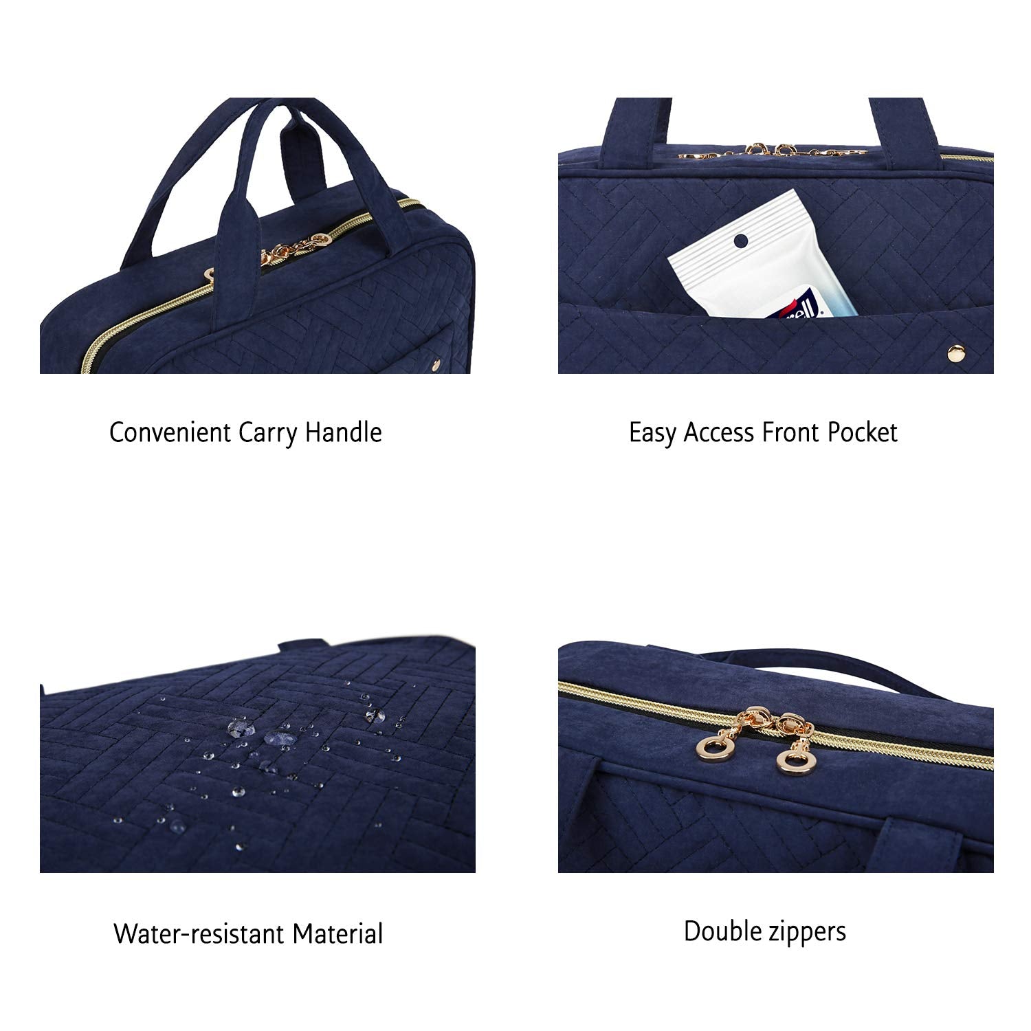BAGSMART Toiletry Bag lightweight design ideal for overnight trips.
