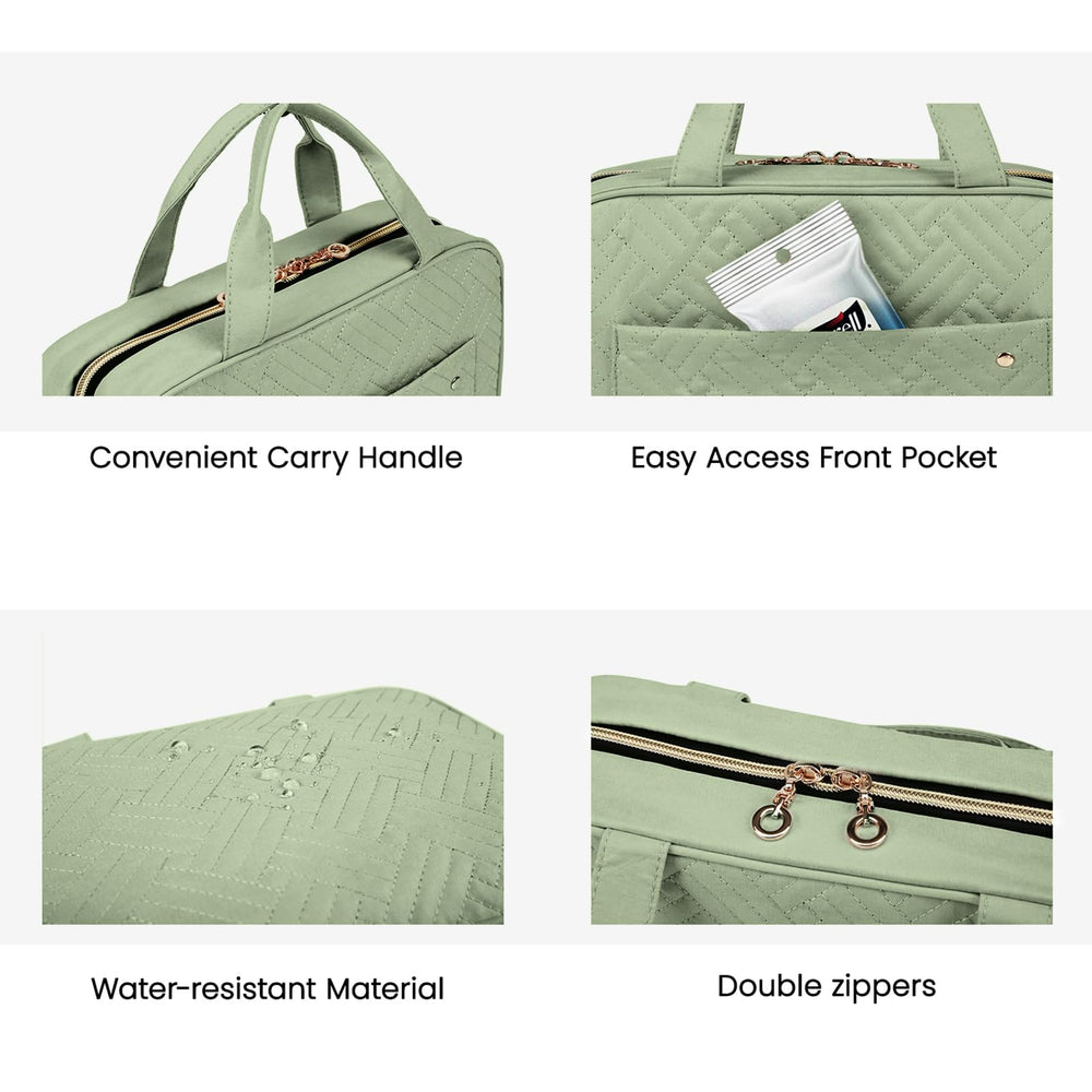 BAGSMART Toiletry Bag two-way zipper allows fast item access.