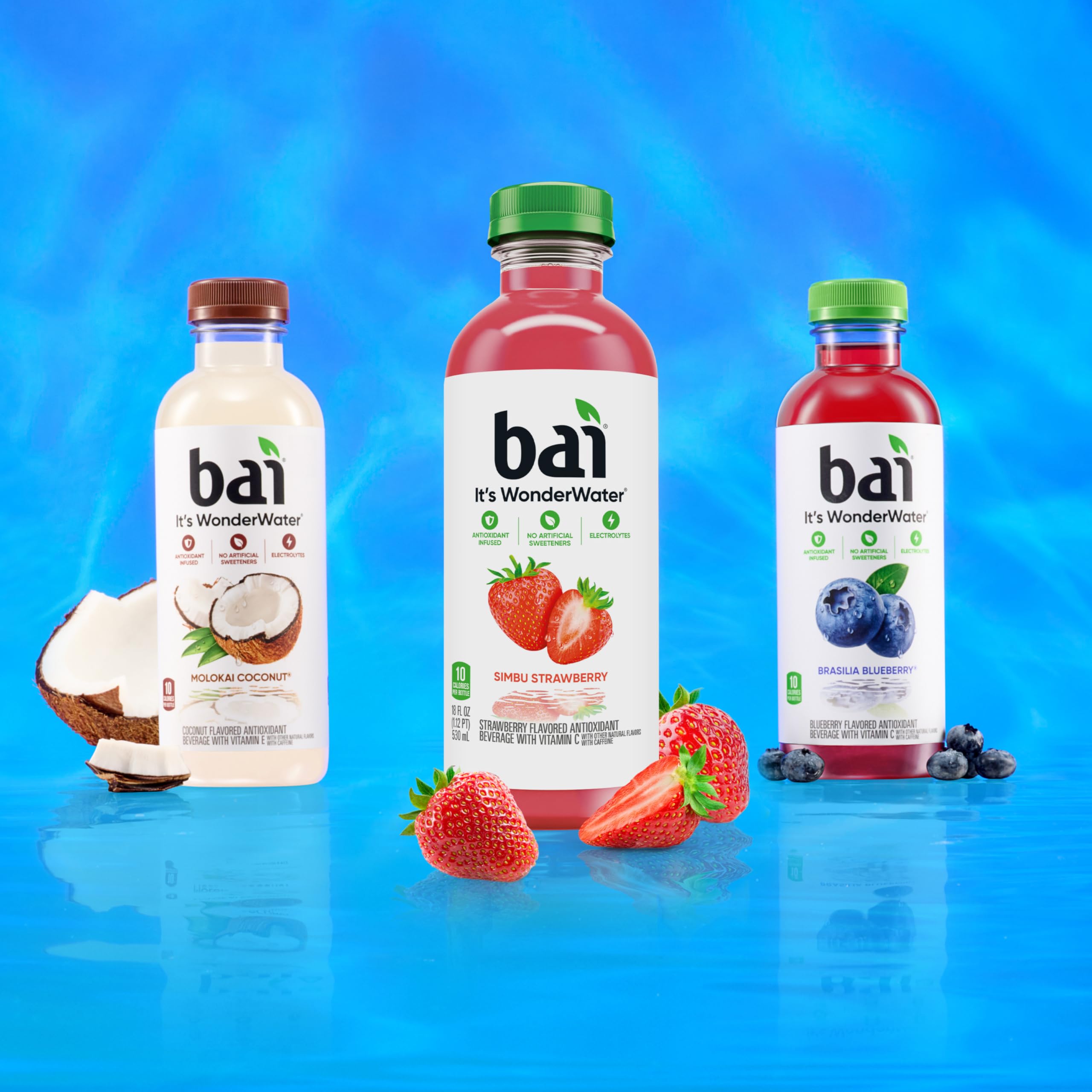Bold Bai Brasilia Blueberry label and brand logo on the bottle.