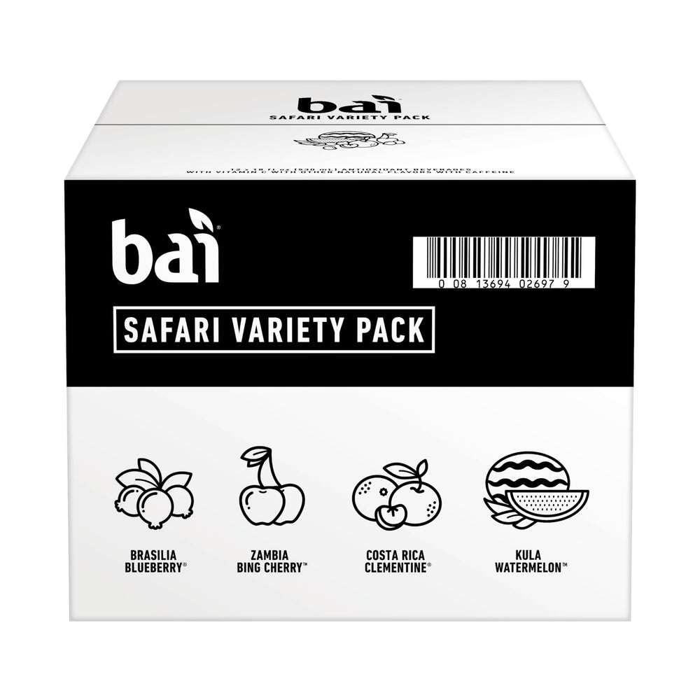 Bai Brasilia Blueberry bottle emphasizes bold blueberry flavor.