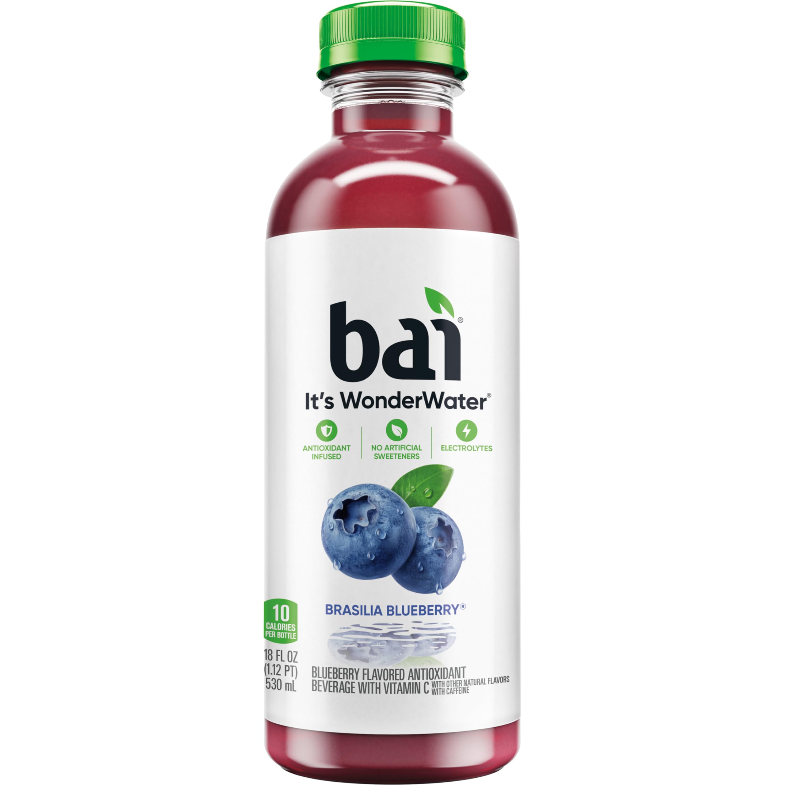 Bai Brasilia Blueberry with citrus and berries on a table.