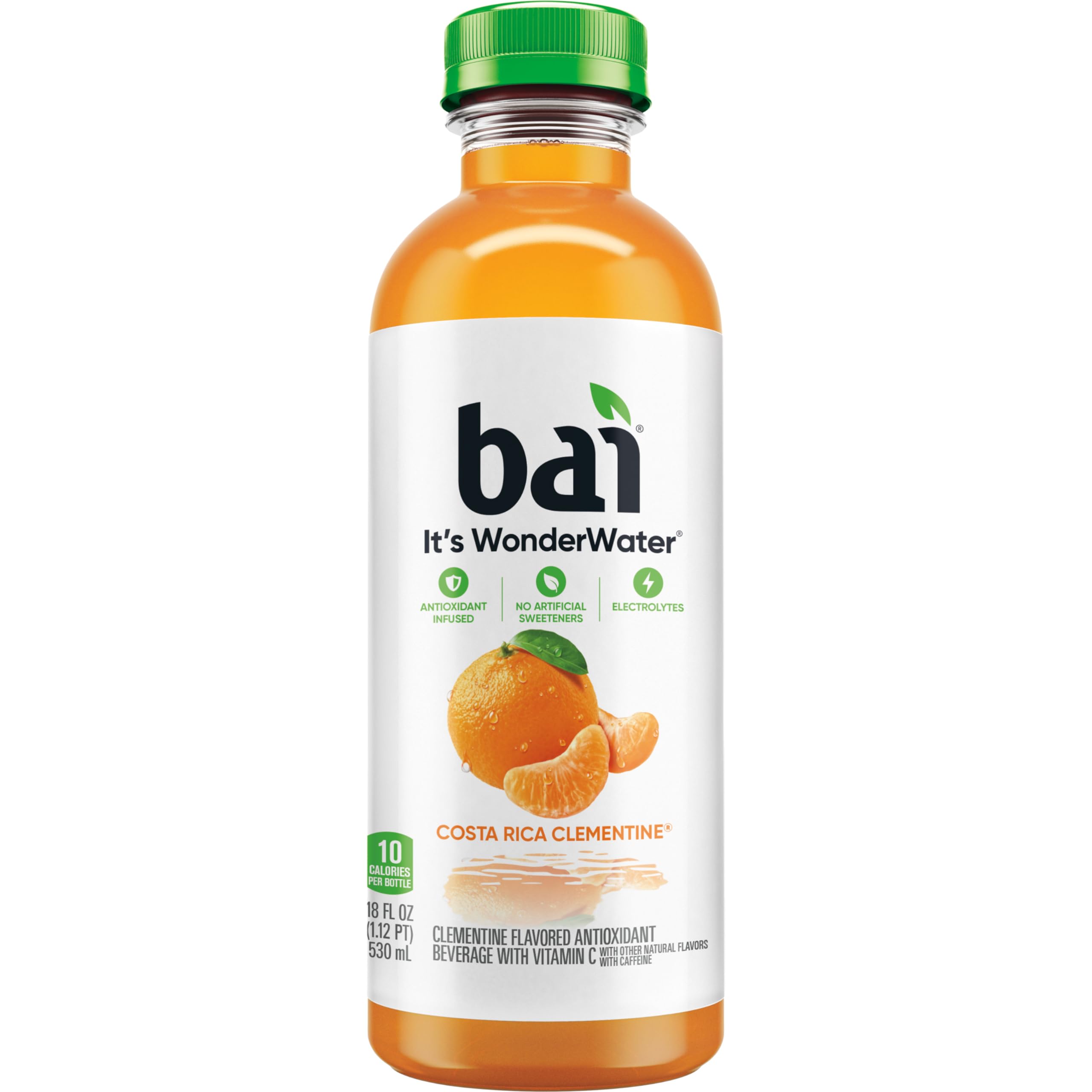 Bai Costa Rica Clementine flavor profile shot with orange hues