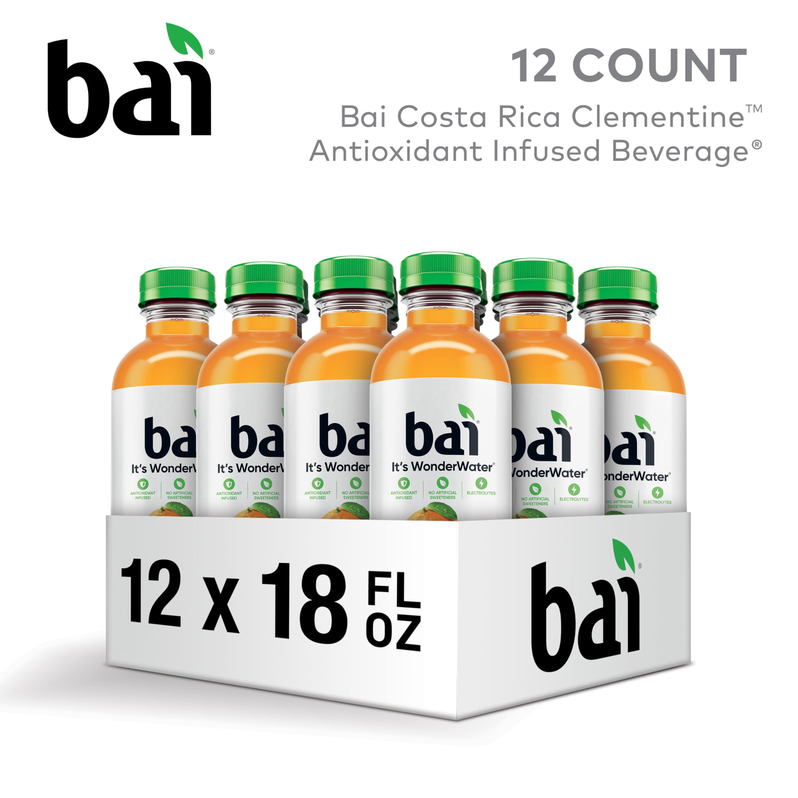 Bai Costa Rica Clementine nutrition panel on bottle