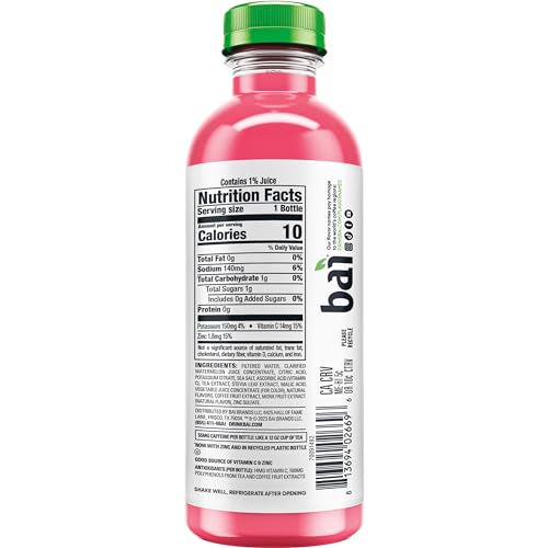 Bai Kula Watermelon bottle side view on kitchen counter for on-the-go hydration