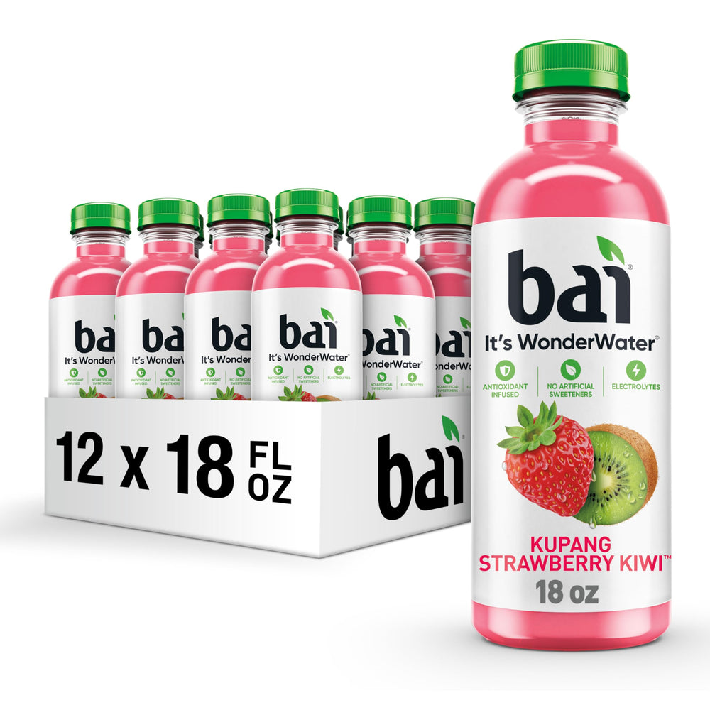 Bai Kupang Strawberry Kiwi bottle front showcases refreshing flavor.