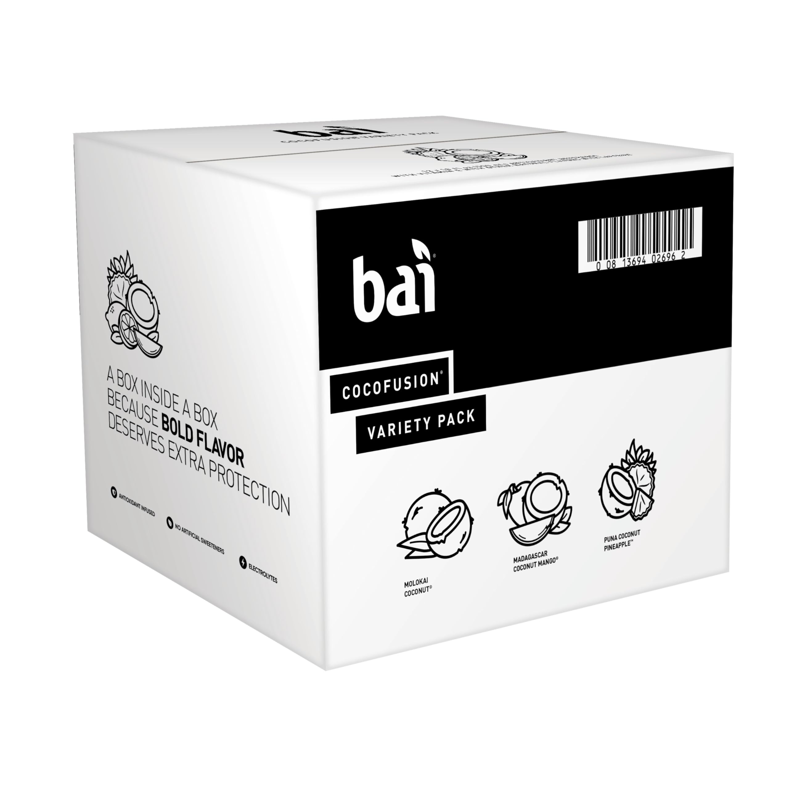 Bai One-gram Sugar Per Serving closeup illustrating low sugar content