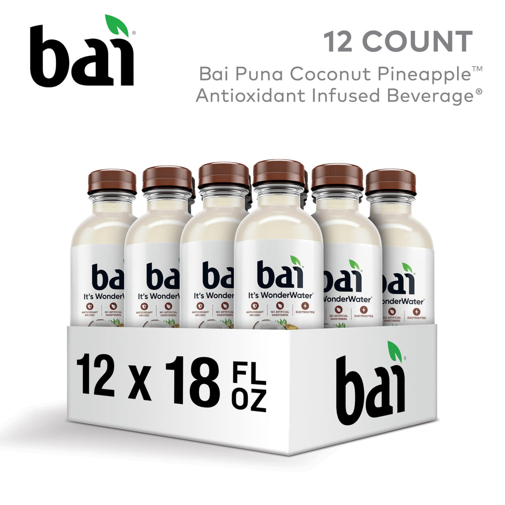 Bai Puna Coconut Pineapple 18 oz bottle designed for easy everyday hydration