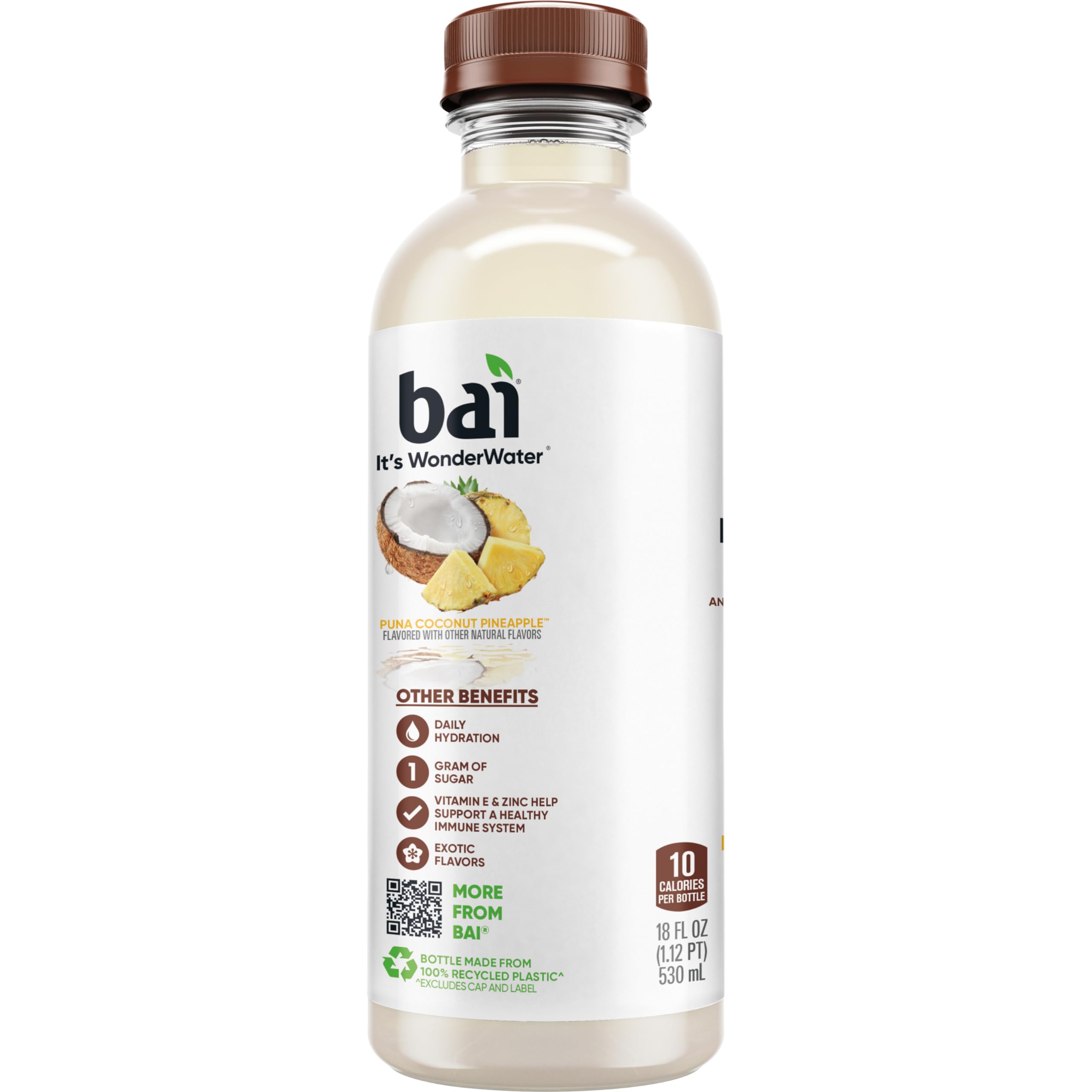 Lifestyle shot of Bai Puna Coconut Pineapple showcasing flavorful, low-calorie hydration