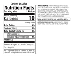 Bai São Paulo Strawberry Lemonade label close up shows no artificial sweeteners