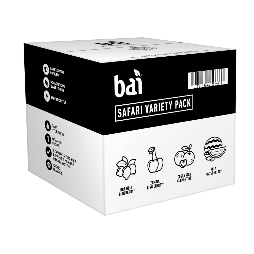 Bai Variety Pack back-of-label detail for authenticity.