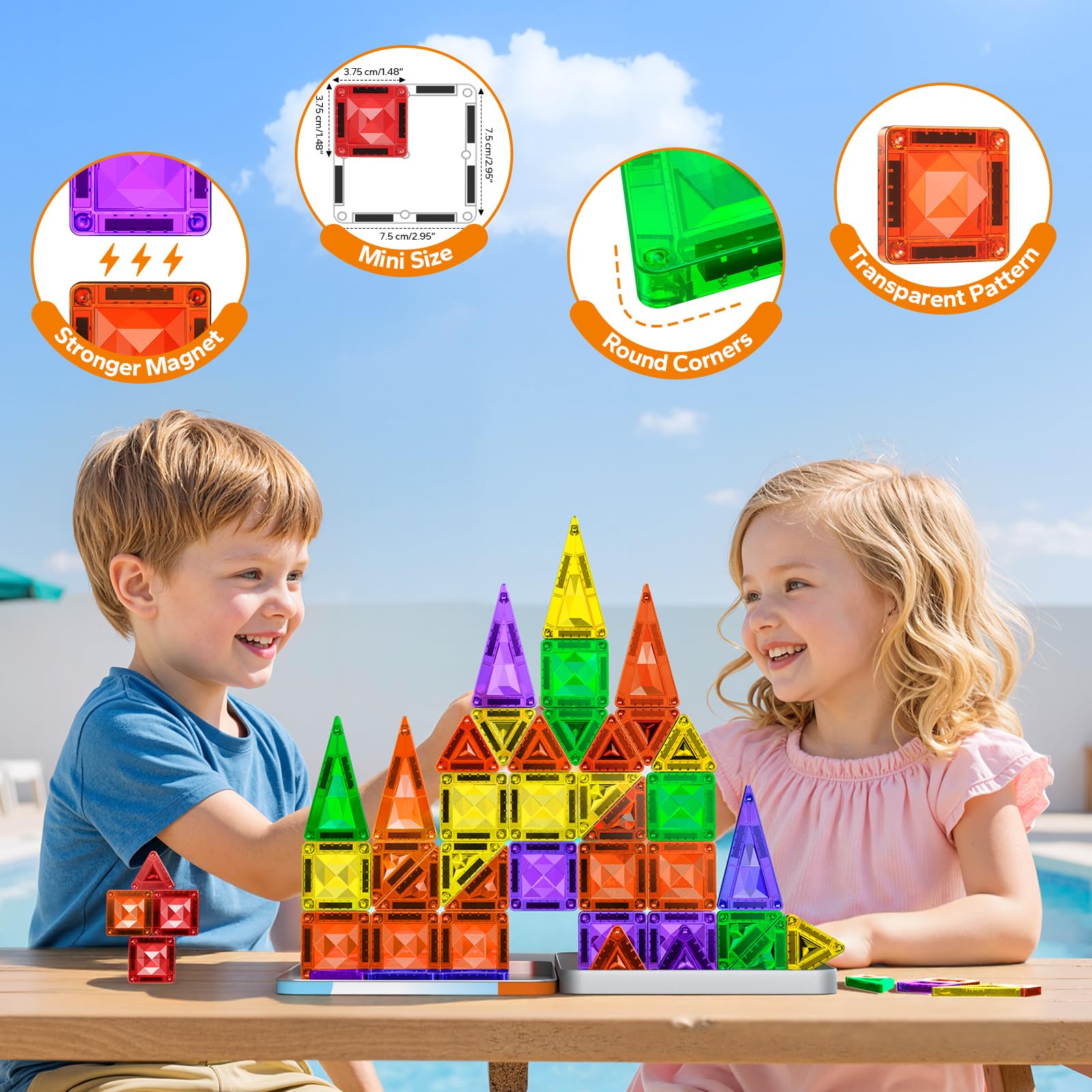 BAIJLE creative building tiles for kids 4-8 boost imagination and problem solving