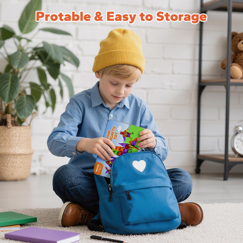 BAIJLE travel box with engraved base guides tidy storage during play