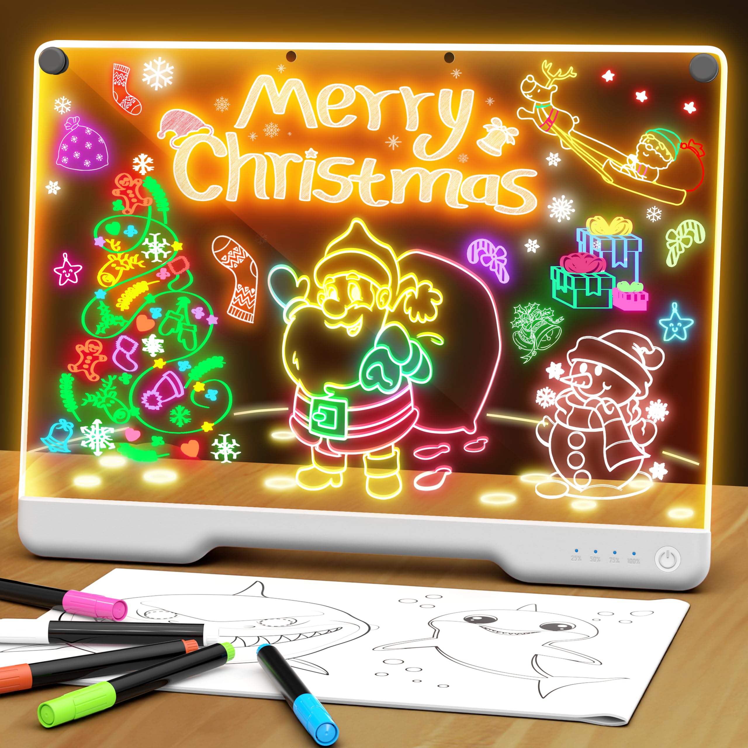 Bailkind portable LED note board 16-inch glow enhances note taking and art anywhere.