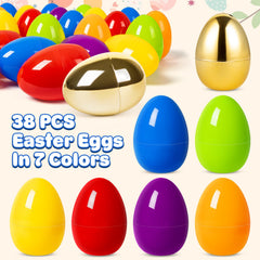 BainGesk 36-color variety eggs add visual pop to celebrations and treasure hunts.