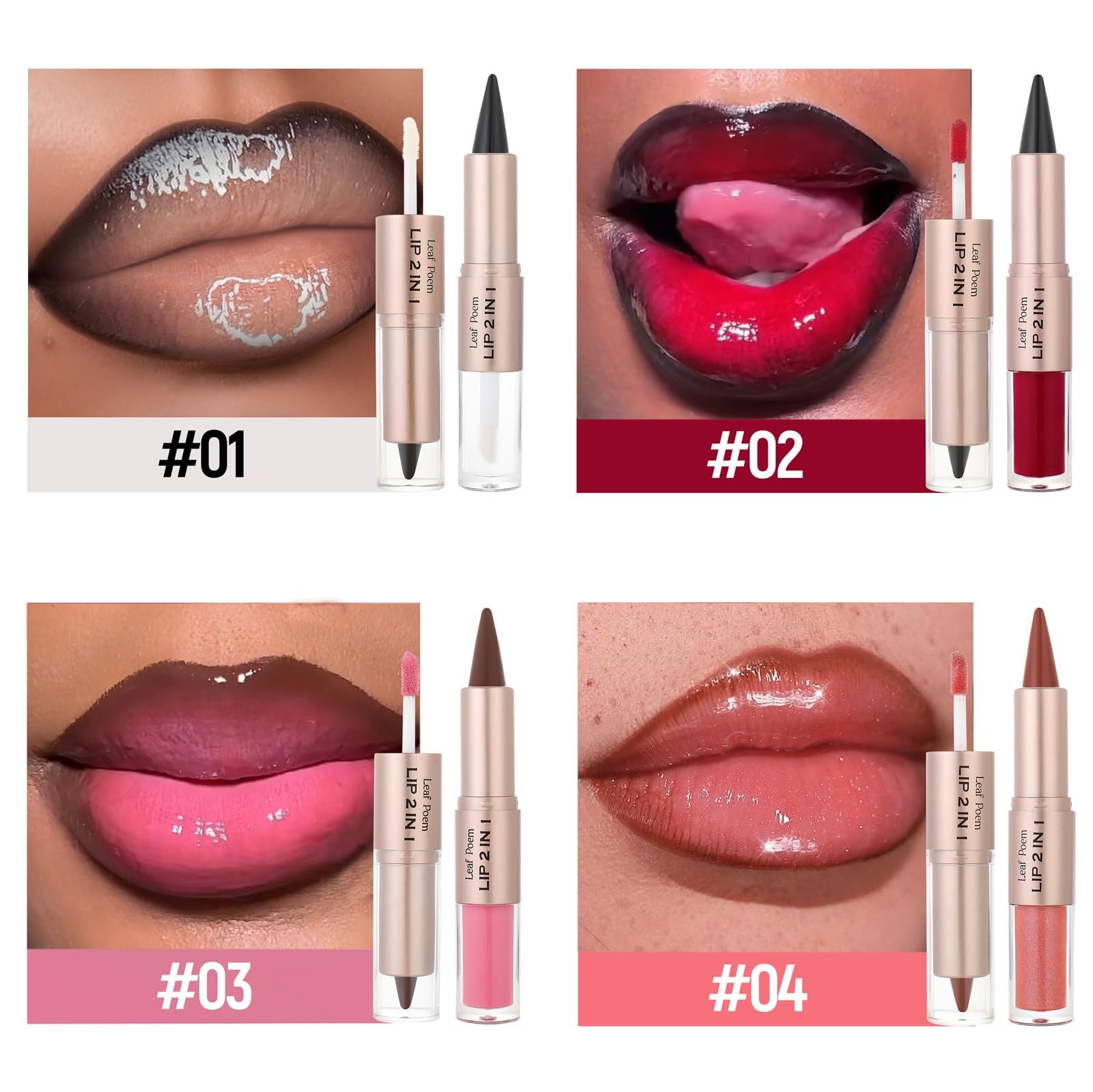 BAISEN DIARY glossy lip color center swatch adds dimension