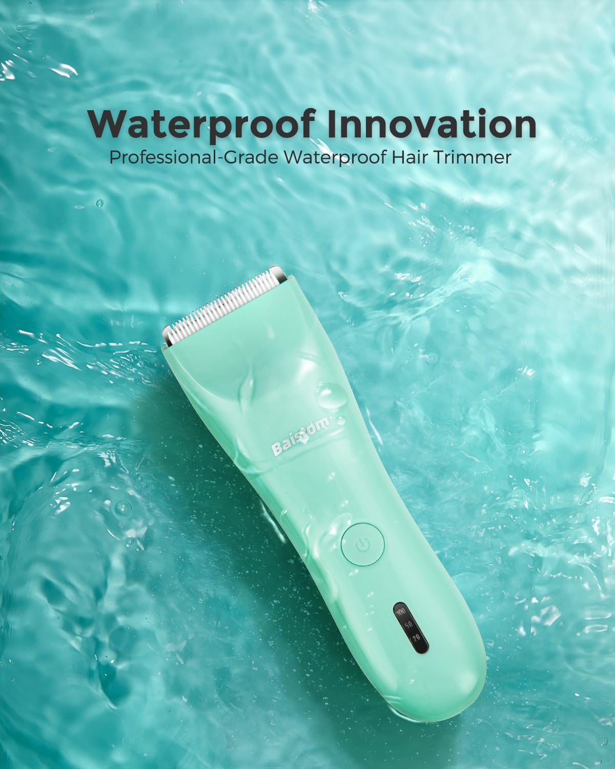 Baistom power display shows battery life for planning trims.