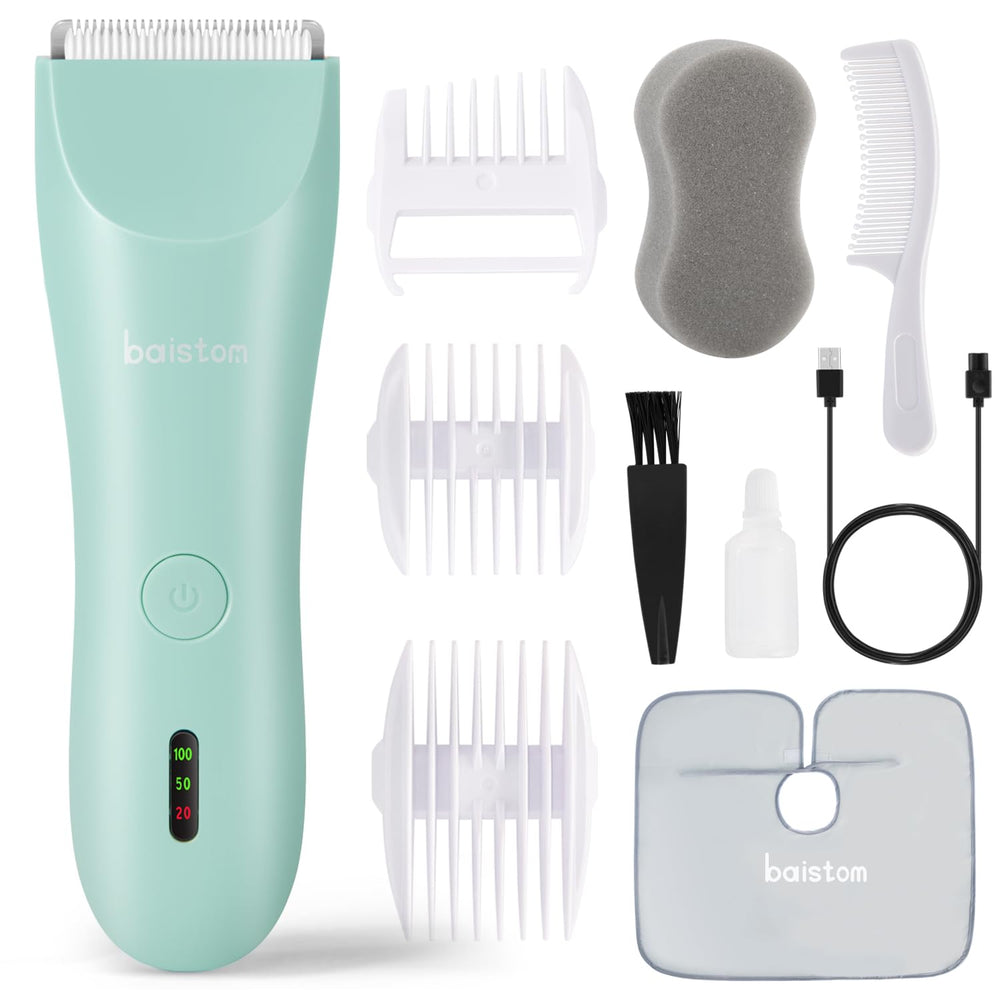 Baistom USB rechargeable cordless design enables trimming anywhere.