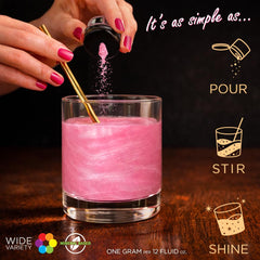 Bakell Brew Glitter pink cocktail elevates drinks with shimmer